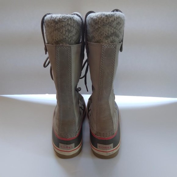 Sorel Size 7 Joan of Arctic Tall Boot Winter Snow Suede Tan Accent Pattern - Picture 6 of 12